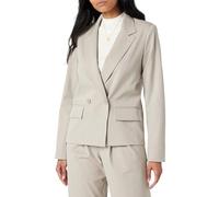 The Drop Liza Relaxed Double-Breasted Blazer, Crema Erica, XXS