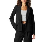 The Drop Liza Relaxed Double-Breasted Blazer, Nero, XL