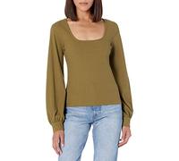 The Drop, Maglia da Donna, @lucyswhims, Maglia con Scollo Quadrato e Maniche a Palloncino, Verde Oliva Militare, S