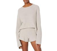 The Drop Maglione da donna Alice, girocollo a costine, con spacco posteriore, focena, 3X, taglia forte