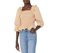 The Drop, Marisol Maglia Corta da Donna, a Nido D’Api con Maniche Lunghe e Volant