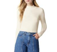 The Drop Maura Long Sleeve Mock Neck Sweater Maglione, Whisper Bianco, M
