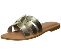The Drop Monika Flat H-band Slide Sandal Donna, Oro, 38