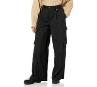 The Drop Pantaloni da Donna, Cargo a Gamba Larga Asimmetrici, Nero, by @karenbritchick, M