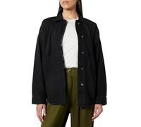 The Drop Pilar - Giacca Lunga da Donna in Denim, Colore: Nero Slavato, S