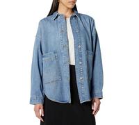 The Drop Pilar Long Denim Shirt Jacket Giacche Donna