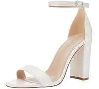 The Drop Rebecca Strappy - Sandali Con Tacco Alto da Donna, Pu Bianco, 39.5