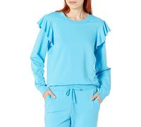 The Drop Ruby Felpa Elasticizzata Morbidissima con Volant sulle Spalline da Donna, Blu oceano, XXL