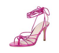 The Drop, sandali da donna allacciati Archie, con tacco e fascette, magenta metallizzato, misura 38.5 EU