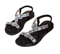 the drop sandali，sandali gioiello donna,Basic Summer Shoes with Back Strap, Comfortable & Non-Slip Flat, Perfect for Holiday & Daily Wear