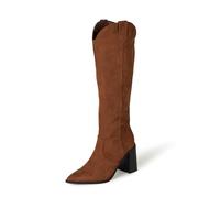 The Drop Stivali Western Altezza Ginocchio Cassandra da Donna, Cognac, 41