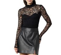 The Drop Top da Donna, Bethany, in Pizzo, con Collo Alto, Nero, M