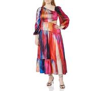 The Drop Women's Abito multicolore con collo asimmetrico e aperture, by @itsjuliettefoxx, L