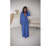 The Drop Women's Blazer Blu (Sodalite Blue) con Laccio in Vita di @idesign8, L