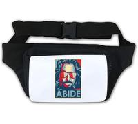The Dude - Marsupio in stile pop art con poster Abide, colore: Bianco
