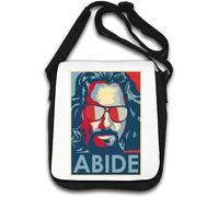 The Dude Pop Art - Borsa a tracolla per poster Abide, colore: Bianco