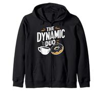 The Dynamic Duo Ciambelle caffè Divertente Ciambella caffè Felpa con Cappuccio