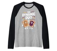 The Dynamic Duo - Maglietta con Burro di Arachidi e Gelatina, Carina e Divertente Maglia con Maniche Raglan