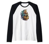 The Early Bird Gets The Good Coffee Lover Design Maglia con Maniche Raglan