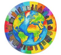 The Earth 1000 Pezzi Puzzle Giochi Di Puzzle Planet Puzzle Circolare Puzzle Classico Puzzle Arte Giochi Regali Unici 1000pcs (67.5x67.5cm)