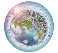 The Earth 1000 Pezzi Puzzle Giochi Di Puzzle Planet Puzzle Rotondo Giochi Intellettuali Per Adulti E Bambini Puzzle Arte Regalo Famiglia 1000pcs (67.5x67.5cm)