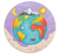 The Earth 1000 Pezzi Puzzle Giochi Di Puzzle Planet Puzzle Rotondo Giochi Intellettuali Per Adulti E Bambini Puzzle Creativo Giocattolo Antistress Gioco Di Sfida Creativa Unica 1000pcs (67.5x67.5cm)