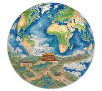 The Earth 1000 Pezzi Puzzle Giochi Di Puzzle Planet Puzzle Rotondo Puzzle Classico Puzzle Creativo Giocattolo Antistress Giochi Regali Unici 1000pcs (67.5x67.5cm)