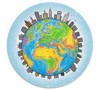 The Earth 1000 Pezzi Puzzle Giochi Di Puzzle Planet Rotonda Puzzle Giochi Intellettuali Per Adulti E Bambini Puzzle Creativo Giocattolo Antistress Gioco Di Sfida Creativa Unica 1000pcs (67.5x67.5cm)