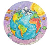 The Earth 1000 Pezzi Puzzle Giochi Di Puzzle Planet Rotonda Puzzle Giochi Intellettuali Per Adulti E Bambini Puzzle Creativo Giocattolo Antistress Giochi Regali Unici 1000pcs (67.5x67.5cm)