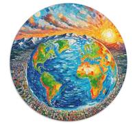 The Earth 1000 Pezzi Puzzle Giochi Di Puzzle Planet Rotonda Puzzle Giochi Intellettuali Per Adulti E Bambini Puzzle Creativo Giocattolo Antistress Regalo Famiglia 1000pcs (67.5x67.5cm)