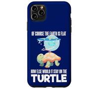 The Earth Is Flat Citazione Cute Turtle Funny Flat Earth Custodia per iPhone 11 Pro Max
