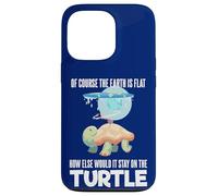The Earth Is Flat Citazione Cute Turtle Funny Flat Earth Custodia per iPhone 13 Pro