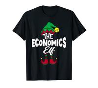 The ECONOMICS Elf Family Group Matching PJ Regalo di Natale Maglietta