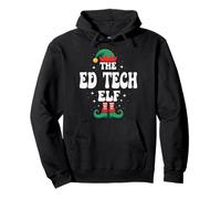 The Ed Tech Elf Funny Christmas Matching Group Felpa con Cappuccio