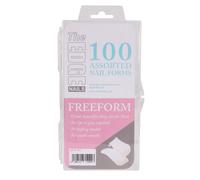The Edge a Mano Libera Unghie 100 Assortito Tips Dual Forma Riutilizzabile Largo