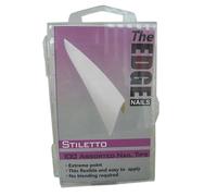 The Edge Stiletto Francese Bianco Tips 100 Assortito a Punta Nessun Well Sottile