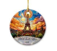 The Eiffel Tower In Paris Decorazioni Natalizie Da Appendere Divertente Addobbi Albero Di Natale Carino Ornamenti Natalizia Per Casa Finestra Scrivania