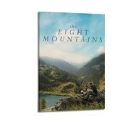 The Eight Mountains, Poster su tela, decorazione artistica da parete, stile vintage, per soggiorno, camera da letto, 60 x 90 cm, con cornice