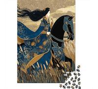 The Elegant Queen Rides A Black Cavallo in armatura1000 Pezzi Impossibili Per Adulti, Giochi, Regali, Sfide Per Bambini70x50cm/1000pcs