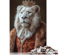 The Elegant White Lion Jigsaw Puzzle Impossibili 1000Pcs Decorazione Per La Casa. Rilassamento E Intelligence Per Adulti E Ragazzi Da 14 Anni 1000pcs (75x50cm)