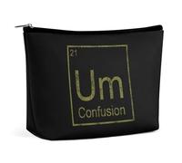 The Element of Confusion Borsa per il trucco Borsa per cosmetici da viaggio portatile Grande borsa con cerniera Borsa organizer in pelle PU Borsa da toeletta, stile, 202403273