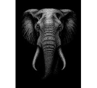 The Elephant: A Minimalist Matt Black Display Book with Blank Pages