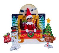 The Elf on the Shelf Polar Props Insta Moment Pop-Ups Limited 20th Anniversary Celebration Series - Set di sfondo 3 in 1 con scene di elfi - Elfo scout non incluso