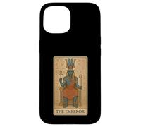 The Emperor Amon - Carta dei tarocchi retrò con dio egiziano Custodia per iPhone 15