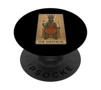 The Emperor Amon - Carta dei tarocchi retrò con dio egiziano PopSockets PopGrip Adesivo