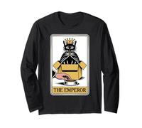 The Emperor Cat Tarocco Card Cat in Box Lover Funny Cat Maglia a Manica