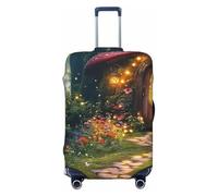 The Enchanted Garden, The Enchanted Forest - Copertura elastica da viaggio per valigia, con stampa, antigraffio, Nero , XL