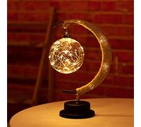 The Enchanted Lunar Lamp , lampada lunare a mezzaluna, lampada da tavolo, per feste di casa romantiche, decorazione per le vacanze, alimentata tramite USB, a batteria (giallo caldo)