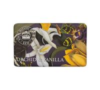 The English Soap Company Sapone avvolto Royal Botanical Gardens Kew, sapone al burro di karité e lavanda, sapone idratante per viso e corpo, profumo di orchidea e vaniglia, 240 g