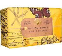The English Soap Company Saponetta Avvolta Anniversario, Sapone al Burro di Karité Profumato agli Agrumi, Saponetta Idratante per il Corpo, Profumo di Limone di Sicilia e Arancia Dolce 190g